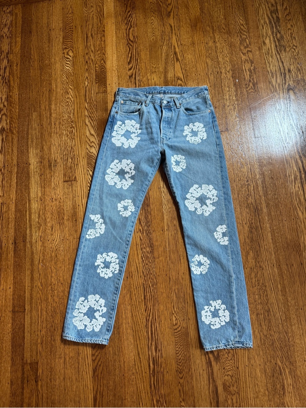 Levi’s x Denim Tears Straight Leg Cotton Wreath Jeans Size 32